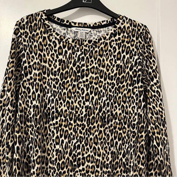 Tommy Bahama Leopard Print Long Sleeve Cotton Top Size Small Women’s - Picture 4 of 11
